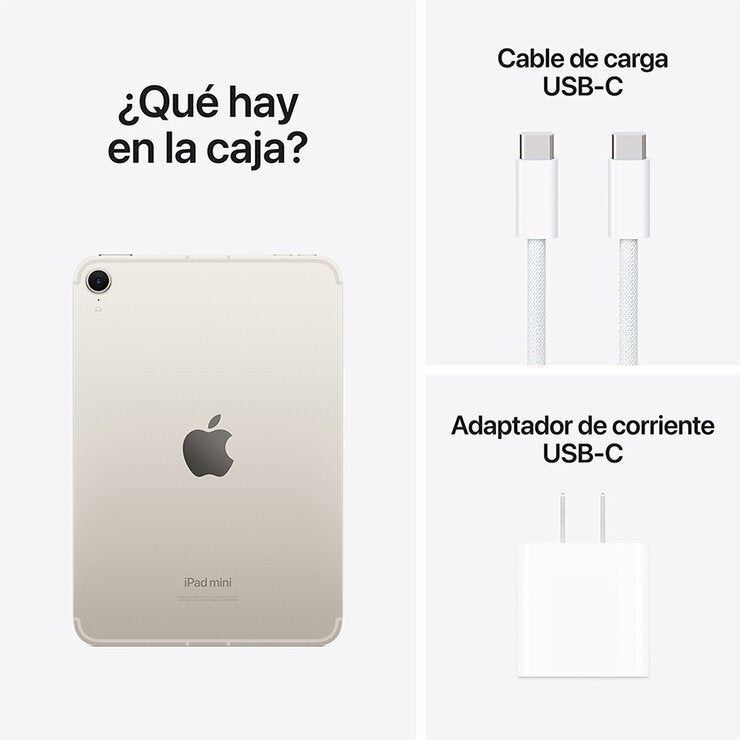 Apple iPad Mini (Wi-Fi + Cellular) 128GB Blanco Estelar Apple iPad Mini (Wi-Fi + Cellular) 128GB Blanco Estelar