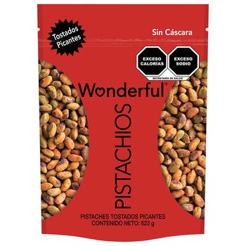 Wonderful Pistaches Sin Cáscara Tostados Con Chile 624 g Wonderful Pistaches Sin Cáscara Tostados Con Chile 624 g