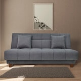 Violanti, Sofa Cama de 3 Plazas Sin Brazo, Tamaño Queen, Color Gris