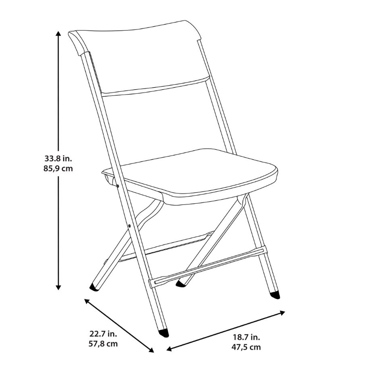 Lifetime, Sillas Plegables 4 Pack, Color Negro Lifetime, Sillas Plegables 4 Pack, Color Negro