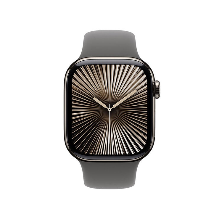 Apple Watch S10 (GPS + Cellular) Caja de Titanio Natural 42mm con Correa Deportiva Gris Piedra S/M Apple Watch S10 (GPS + Cellular) Caja de Titanio Natural 42mm con Correa Deportiva Gris Piedra S/M