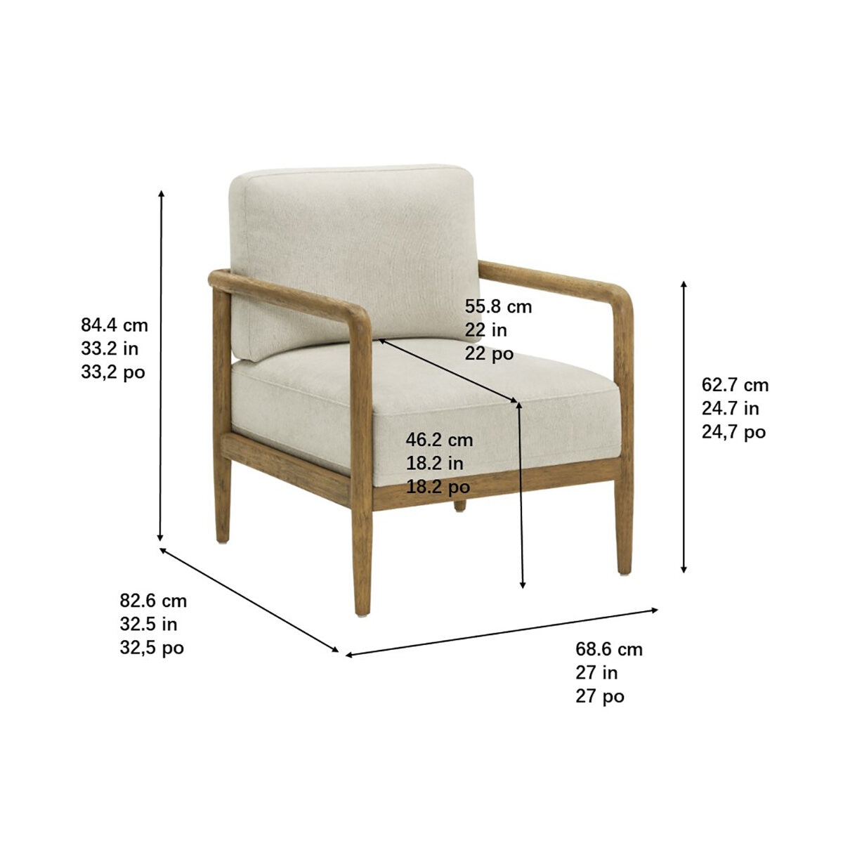 Thomasville, Silla de Tela con Estructura de Madera