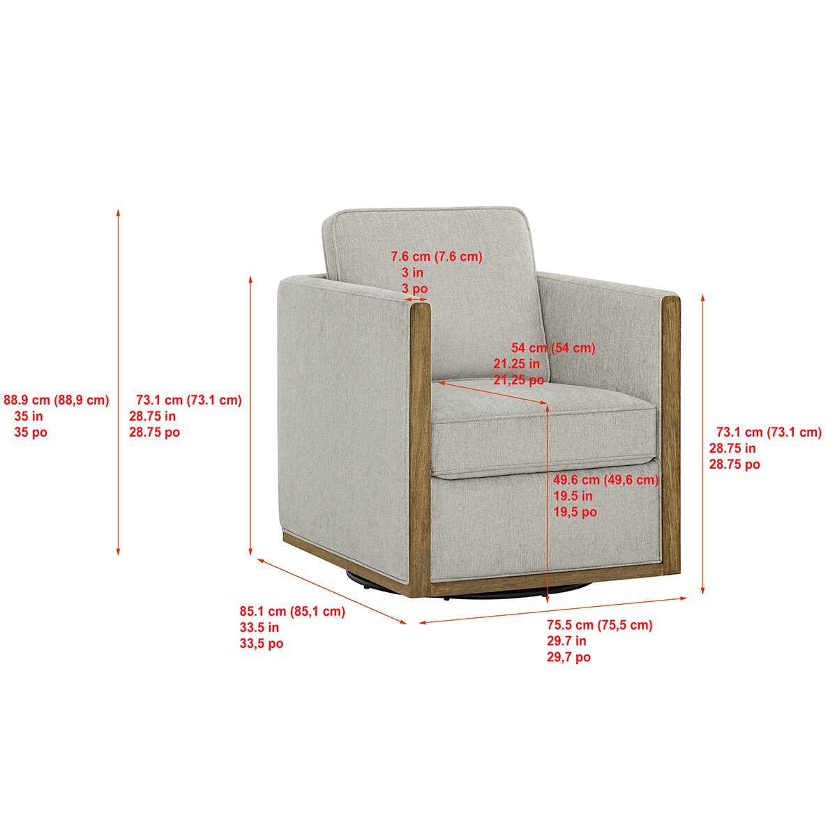 Thomasville, Silla Giratoria de Tela Thomasville, Silla Giratoria de Tela