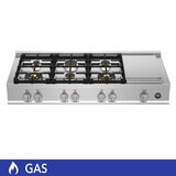 Bertazzoni Parrilla de Gas 48" 6 Quemadores y Plancha Bertazzoni Parrilla de Gas 48" 6 Quemadores y Plancha