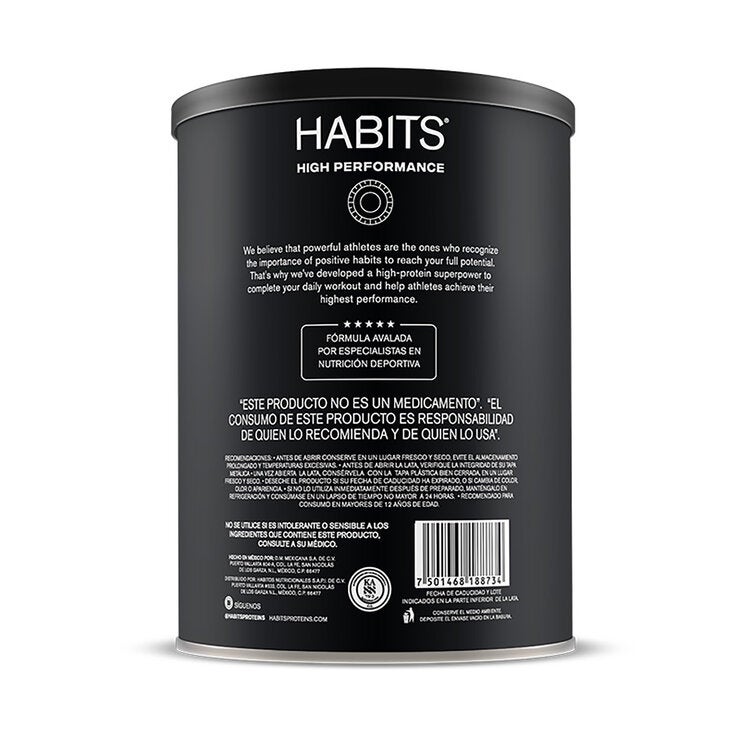 Habits High Performance Proteína Vegetal Sabor Cacao 1.185 kg Habits High Performance Proteína Vegetal Sabor Cacao 1.185 kg