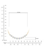 Collar de Barra de Diamantes 1.00ctw, Oro Amarillo 14K Collar de Barra de Diamantes 1.00ctw, Oro Amarillo 14K