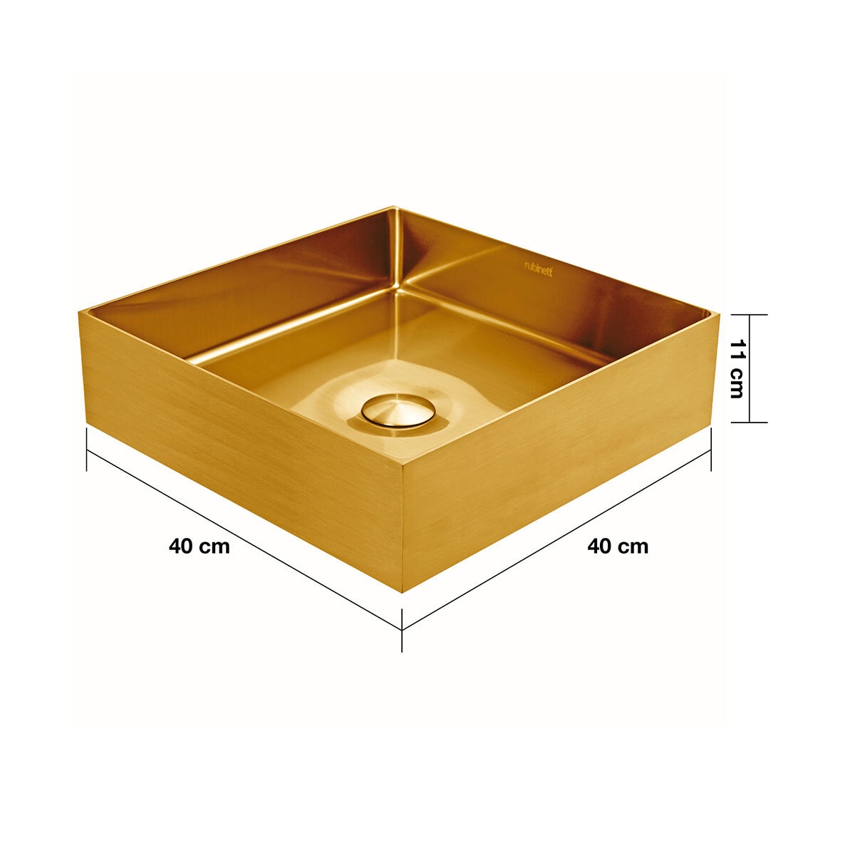 Rubinett, Ovalin de Baño Cuadrado - Dorado
