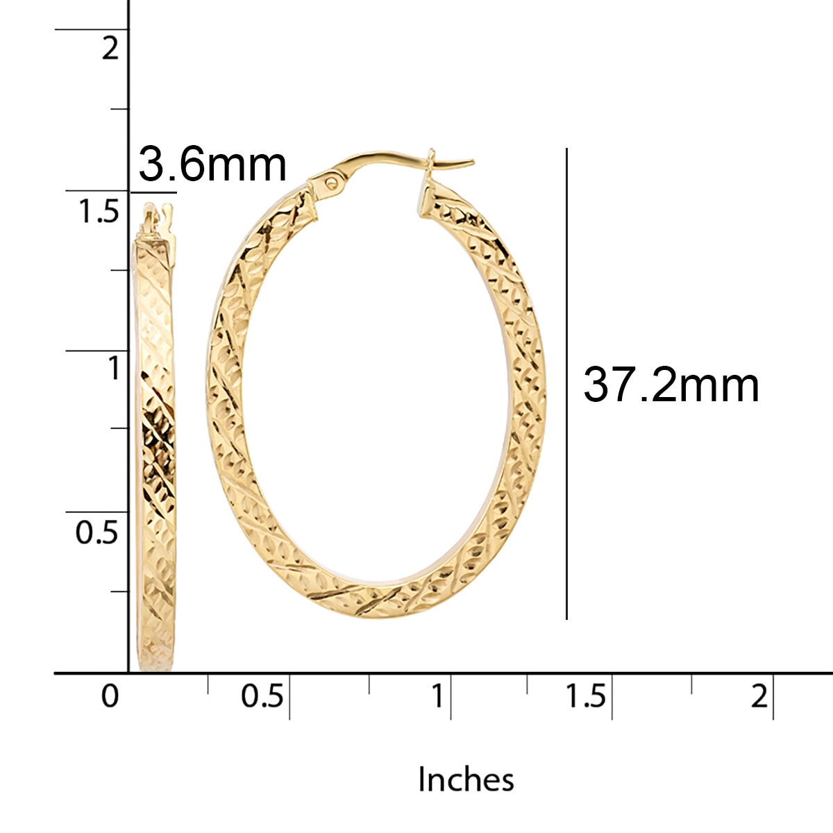 Arracadas de Oro Amarillo de 14K