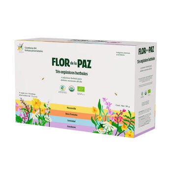 Flor de la Paz Tés Orgánicos Herbales 64 pzas Flor de la Paz Tés Orgánicos Herbales 64 pzas