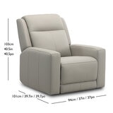 Simon Li Furniture, Sillón Reclinable de Piel con Sistema Eléctrico Simon Li Furniture, Sillón Reclinable de Piel con Sistema Eléctrico