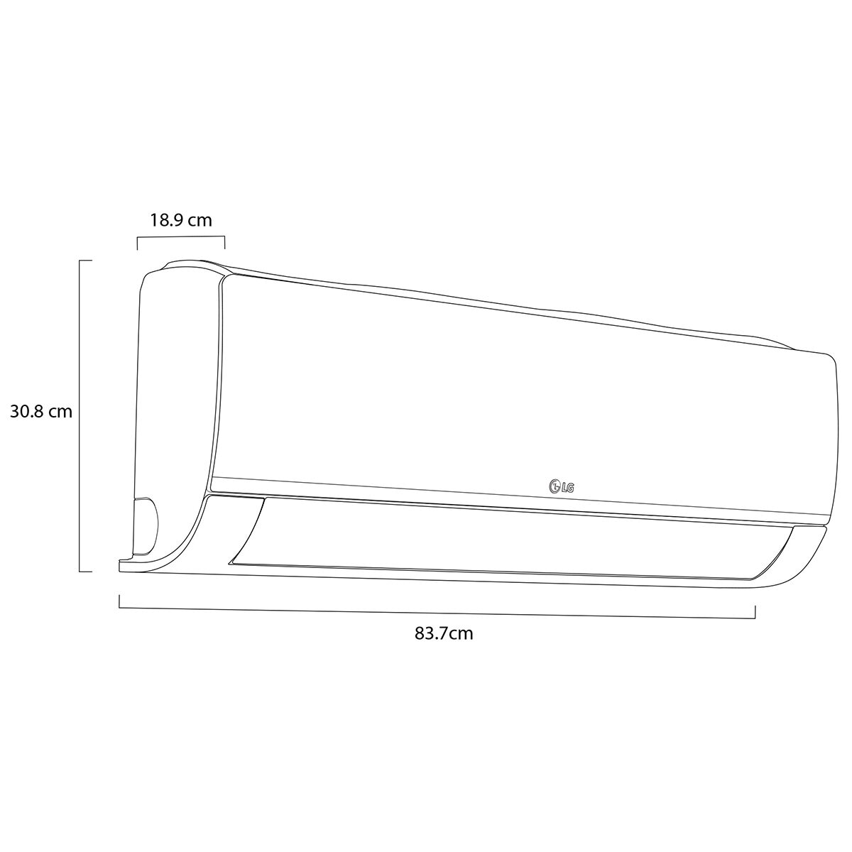 LG Aire Acondicionado DualCool Inverter Plus VP122HR, Enfriamiento y Calefacción, 220V, 1 Tonelada, 12,000 BTU, WiFi