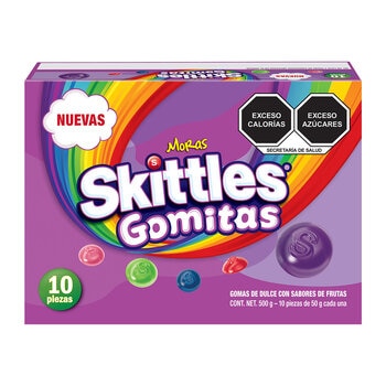 Skittles Gomitas de Dulce Sabor Moras 10 pzas de 50g