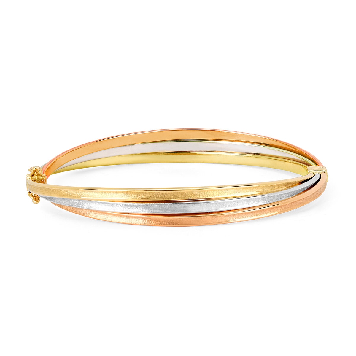 Brazalete, Oro Amarillo, Blanco y Rosa de 14K