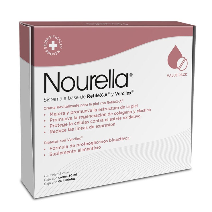 Nourella Kit Crema Tubo 30 mL + Caja Con 60 Tabletas Nourella Kit Crema Tubo 30 mL + Caja Con 60 Tabletas