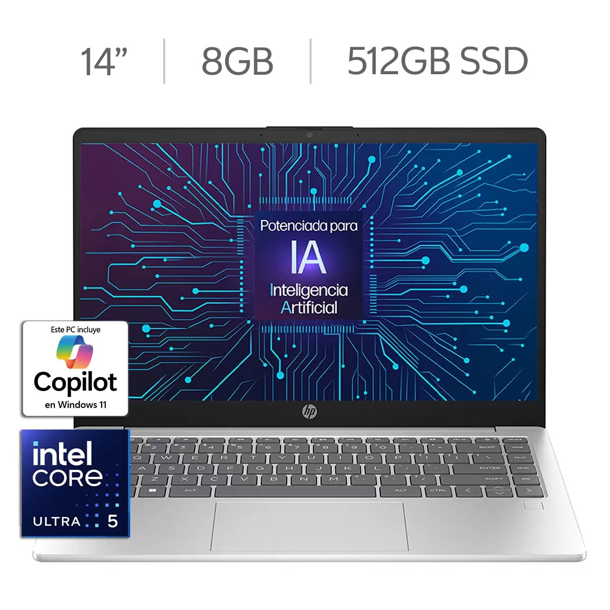 HP 14-ep1001la Laptop 14'' Full HD Intel Core Ultra 5-125H 8GB 512GB SSD HP 14-ep1001la Laptop 14'' Full HD Intel Core Ultra 5-125H 8GB 512GB SSD