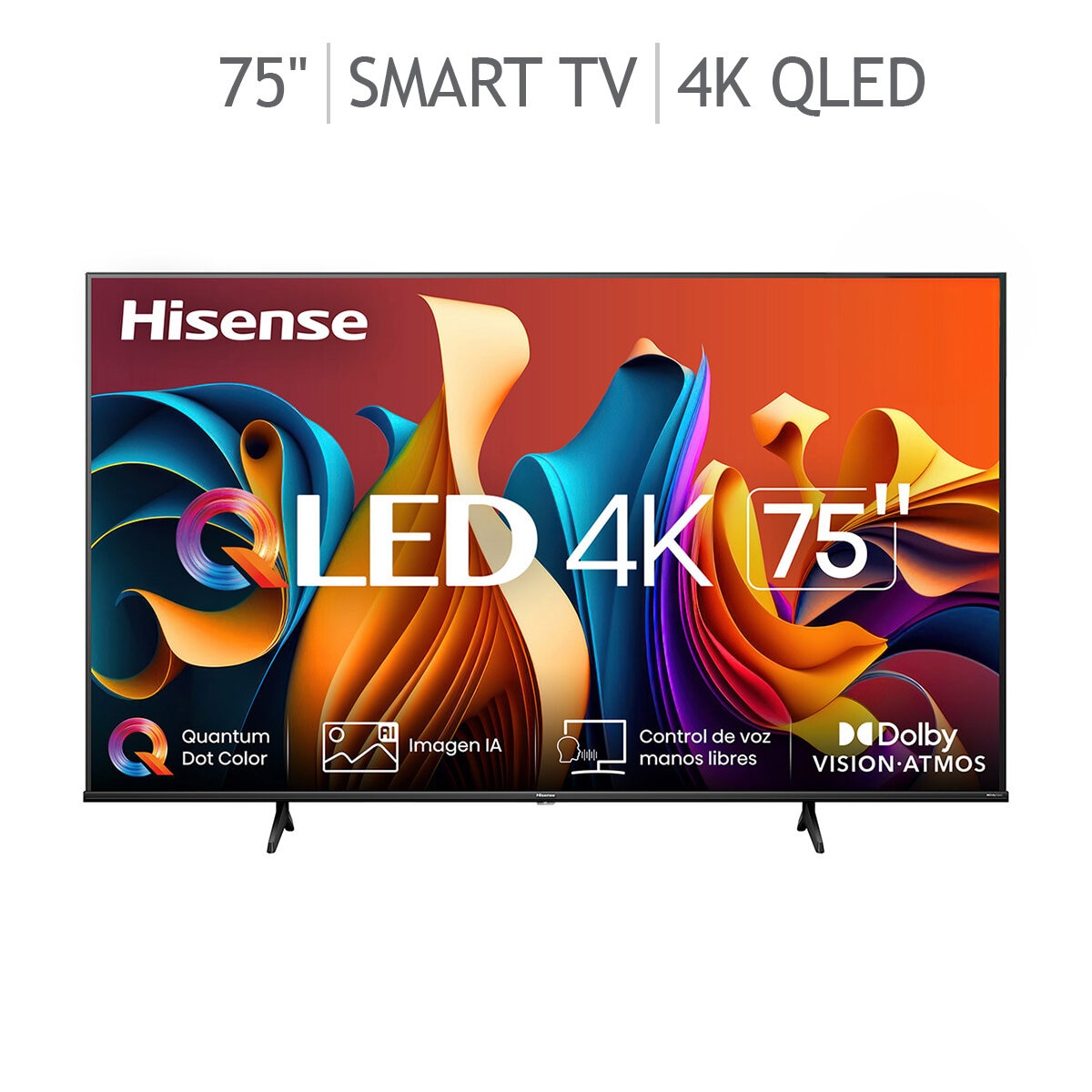 Hisense Pantalla 75" QLED 4K GOOGLE TV