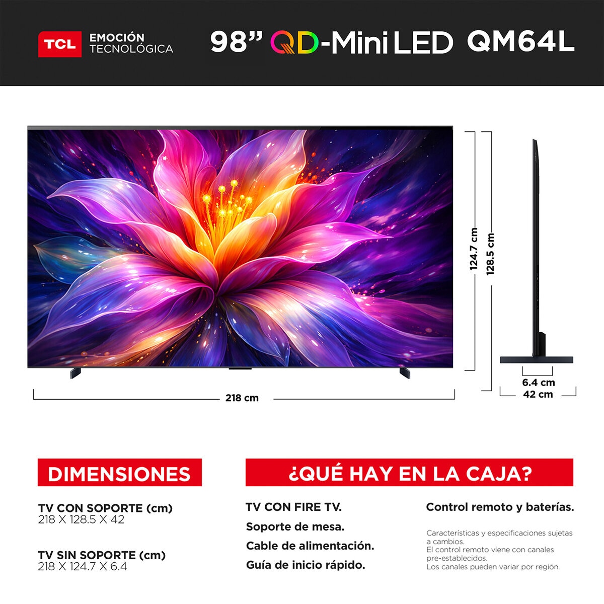 TCL Pantalla 98" Miniled 4K Fire TV TCL Pantalla 98" Miniled 4K Fire TV