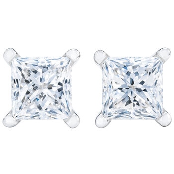 Aretes de Diamantes .73CTW, Oro Blanco 14K Aretes de Diamantes .73CTW, Oro Blanco 14K