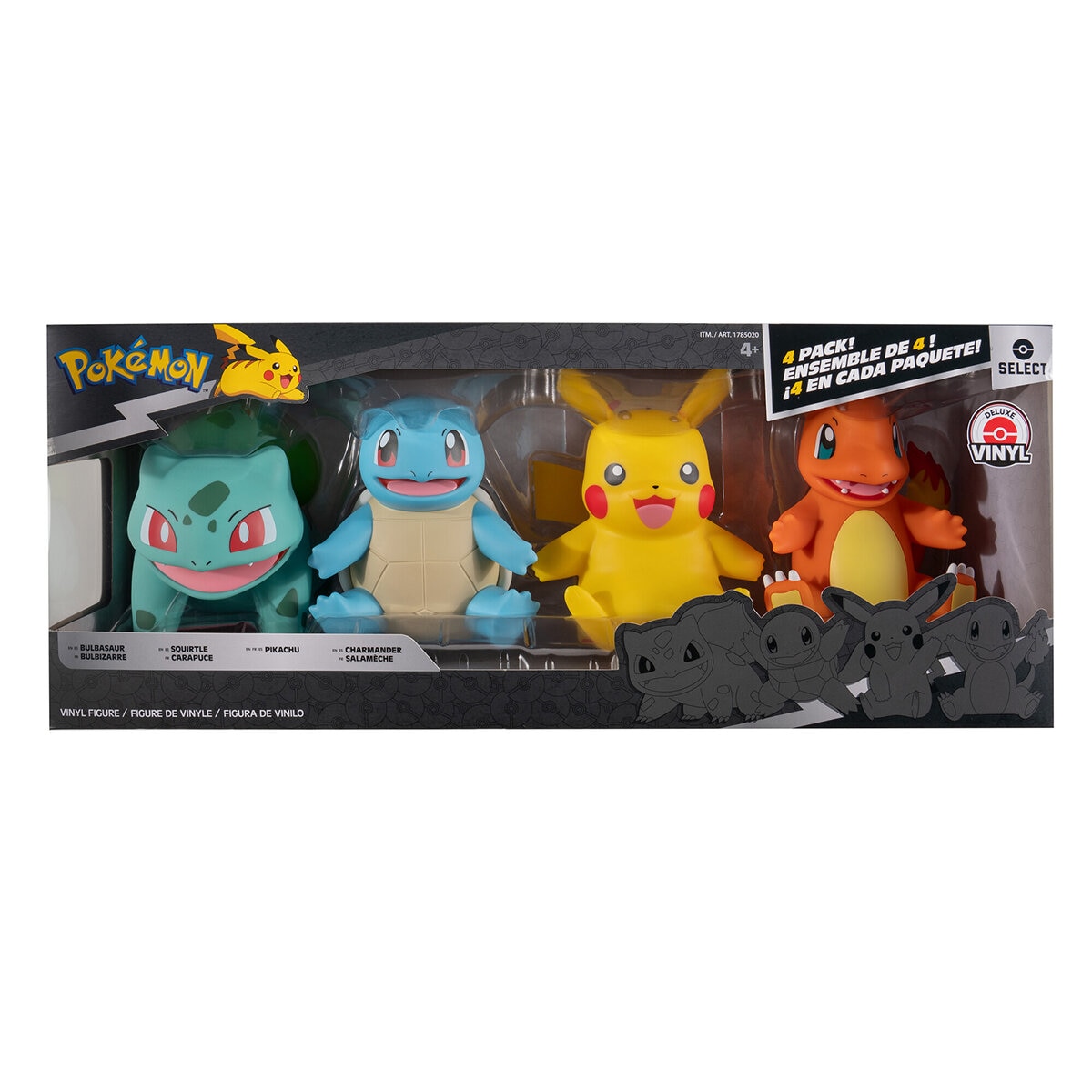 Set de 4 Figuras de Vinilo de Pókemon, 20 cm