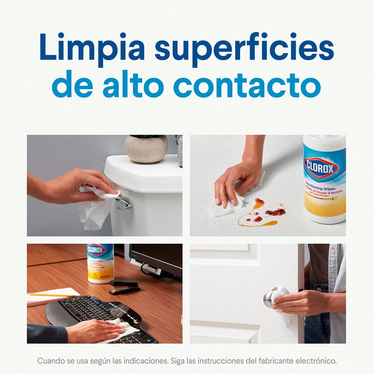 Clorox Toallas Desinfectantes 5 pzas con 85 Toallitas cada una Clorox Toallas Desinfectantes 5 pzas con 85 Toallitas cada una
