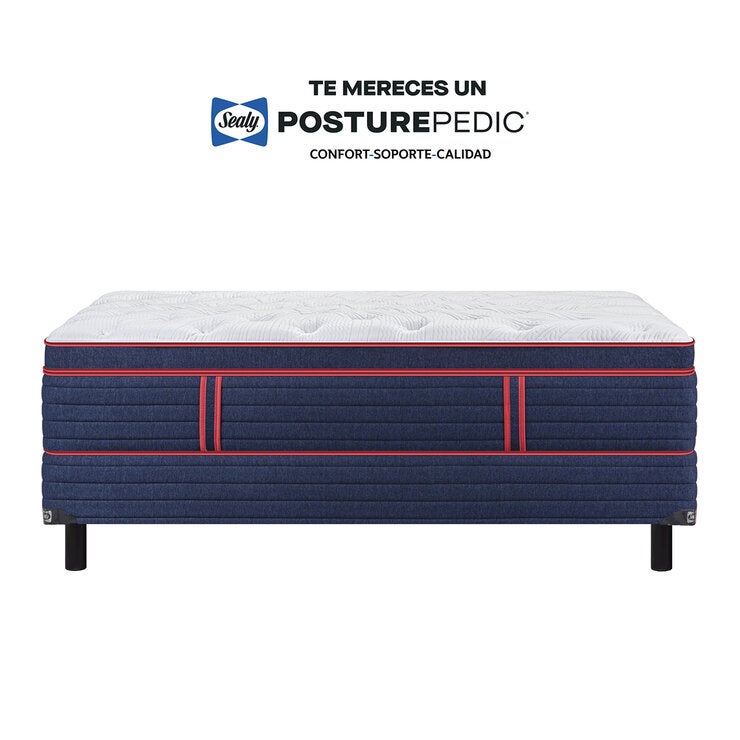 Sealy, Embody Soft Red, Colchón y Box King Size Sealy, Embody Soft Red, Colchón y Box King Size