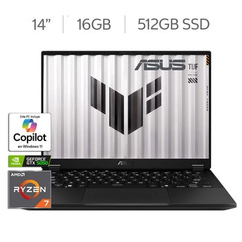 asus tuf gaming a14 laptop 14" wqxga amd ryzen 7 16gb 512gb ssd