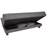 Violanti, Sofa Cama de 3 Plazas Sin Brazo, Tamaño Queen, Color Gris