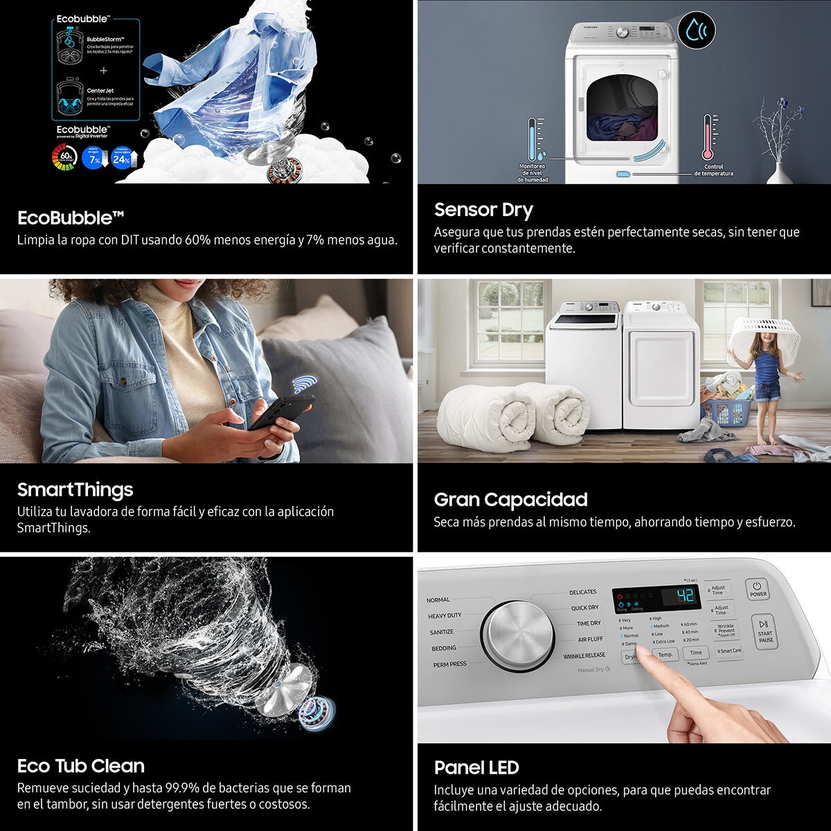 Samsung Combo Lavadora Y Secadora 23 y 24 kg Samsung Combo Lavadora Y Secadora 23 y 24 kg