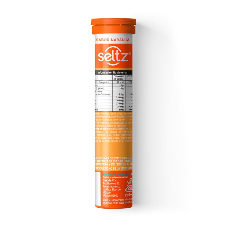 Seltz Eletrolitos 3 Tubos con 13 Tabletas Efervescentes c/u Sabor Naranja Seltz Eletrolitos 3 Tubos con 13 Tabletas Efervescentes c/u Sabor Naranja