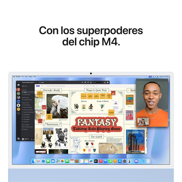 Apple iMac 24" 256GB 4.5K Chip M4 Azul CPU de 10 Núcleos GPU de 10 Núcleos Memoria Unificada de 16GB. Apple iMac 24" 256GB 4.5K Chip M4 Azul CPU de 10 Núcleos GPU de 10 Núcleos Memoria Unificada de 16GB.