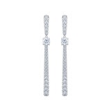 Aretes Colgantes de Diamantes 0.80ctw, en Oro Blanco 14K