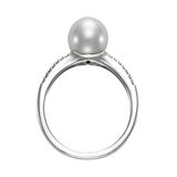 Anillo de Perla Cultivada, Oro Blanco de 14K Anillo de Perla Cultivada, Oro Blanco de 14K