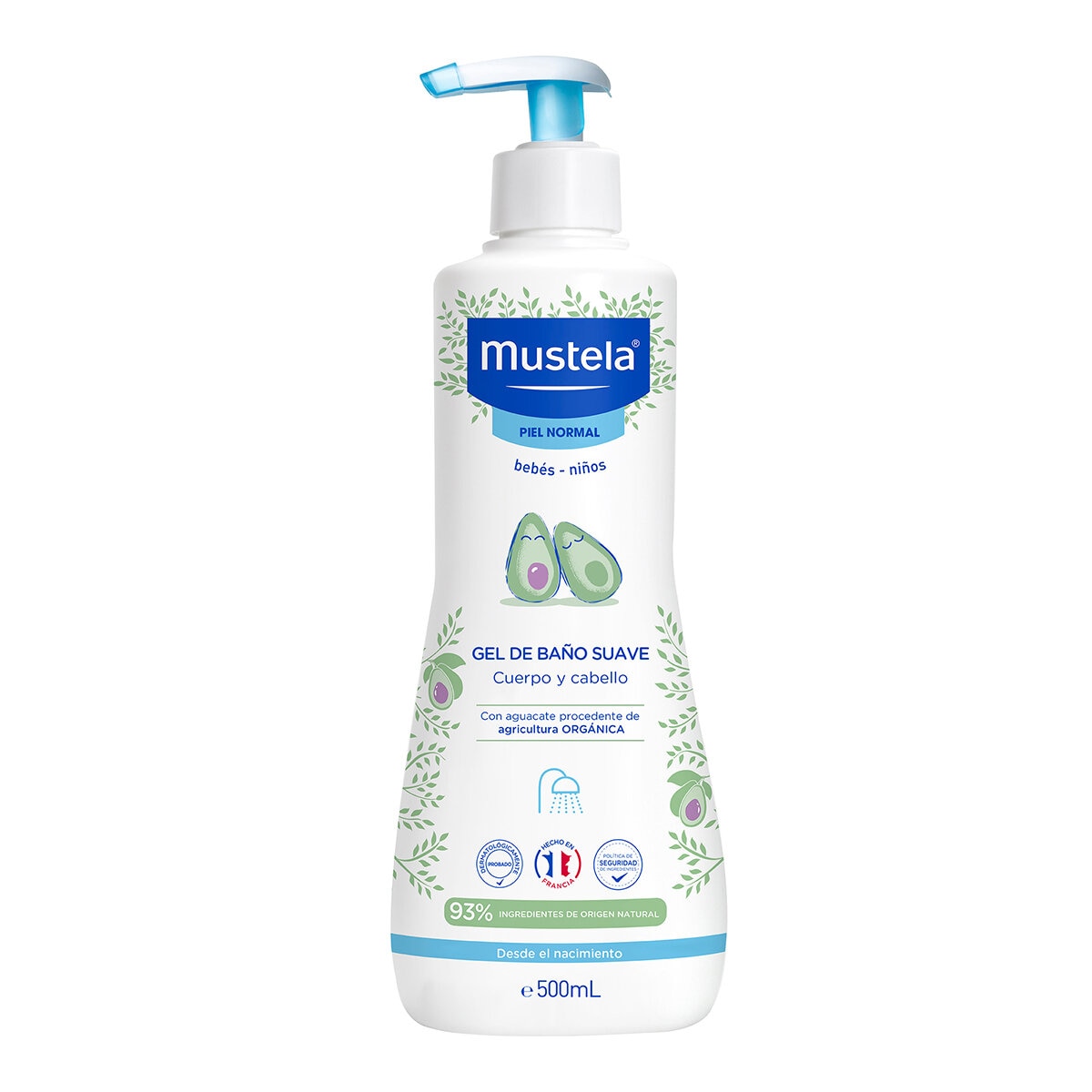 Mustela Gel de Baño Suave Cuerpo y Cabello 500 ml