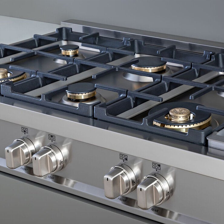 Bertazzoni Parrilla de Gas 48" 6 Quemadores y Plancha Bertazzoni Parrilla de Gas 48" 6 Quemadores y Plancha
