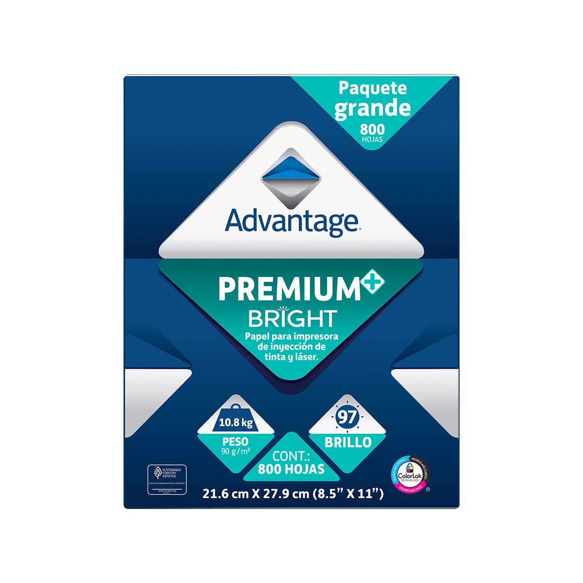 Advantage Premium Papel Tamaño Carta Paquete con 800 Hojas