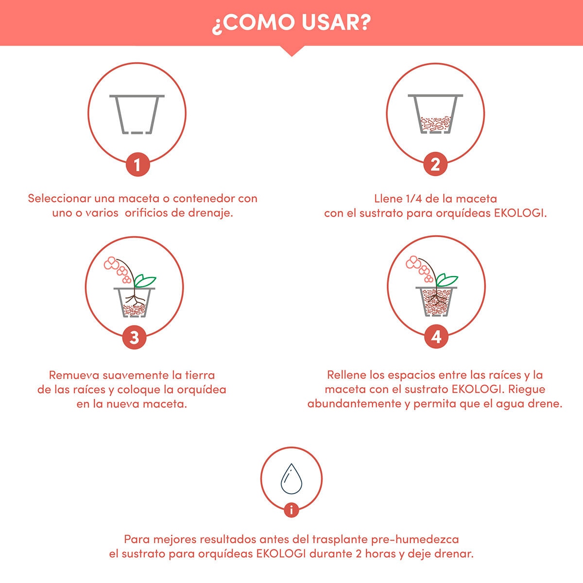 Ekologi, Sustrato para Orquideas 2 piezas de 900g Ekologi, Sustrato para Orquideas 2 piezas de 900g