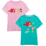 Disney Playera 2 piezas para Niños o Niñas Princesas 5