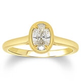 Anillo, 0.77ctw Diamantes, Oro Amarillo 14K