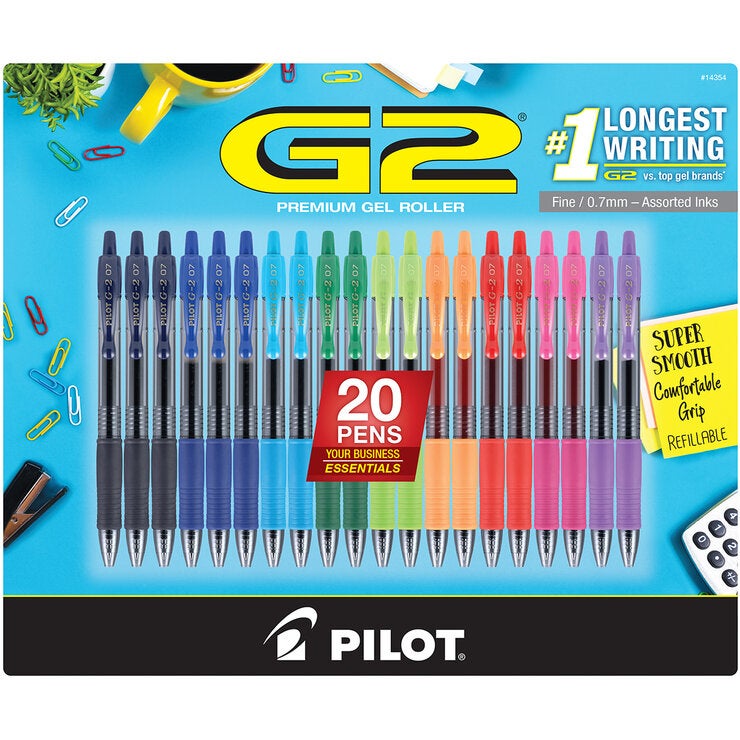 Pilot Bolígrafos de Gel Retráctiles Punto Fino 20 Piezas Pilot Bolígrafos de Gel Retráctiles Punto Fino 20 Piezas