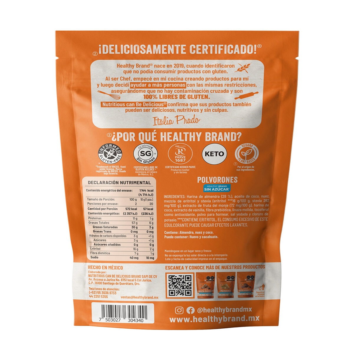 Healthy Brand Polvorones Keto 200 g Healthy Brand Polvorones Keto 200 g