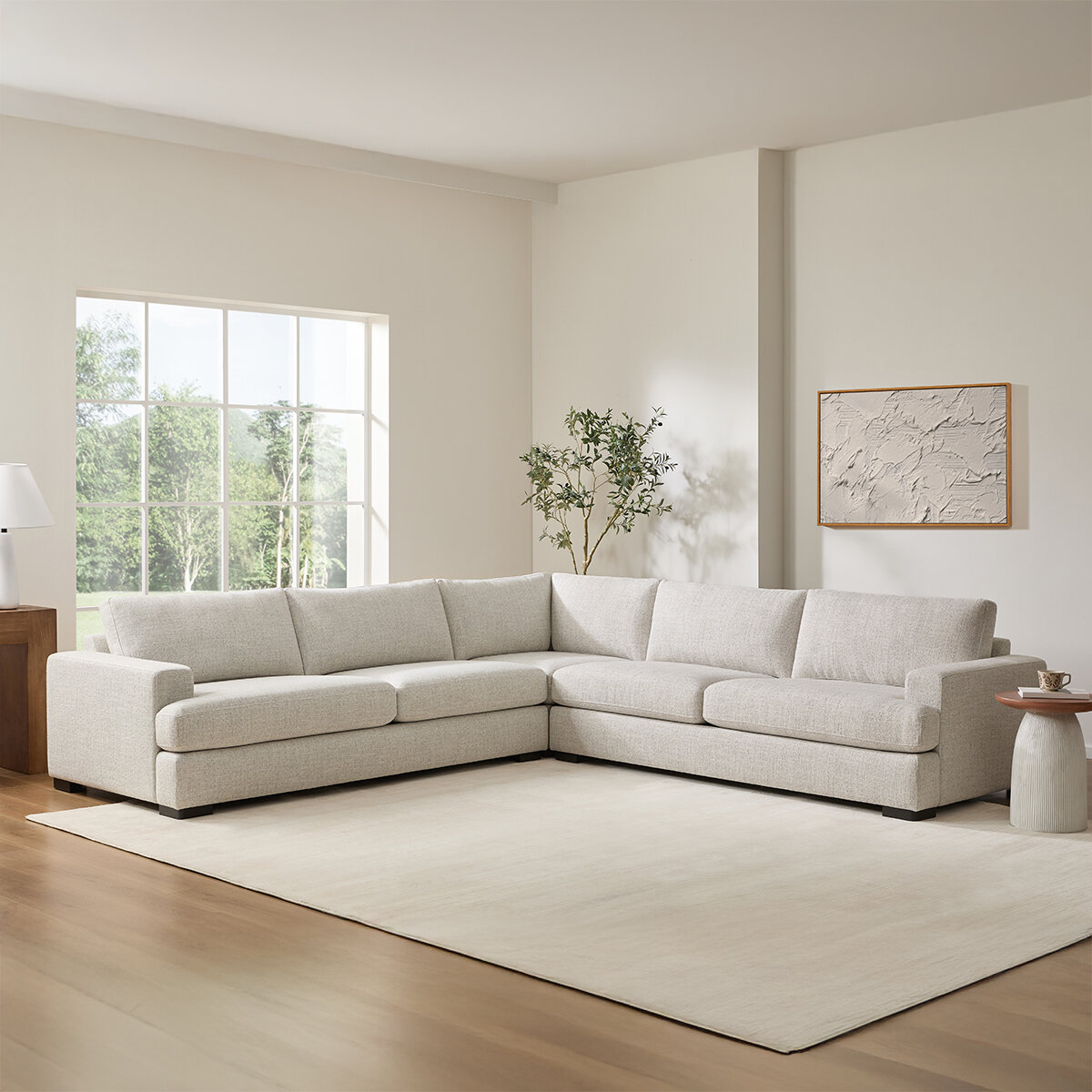 Aiden & Ivy, Seccional de Tela de 3 Piezas Aiden & Ivy, Seccional de Tela de 3 Piezas