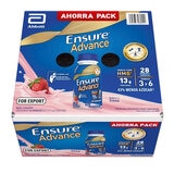 Ensure Advance Suplemento Alimenticio Sabor Fresa 16 pzas de 237 ml Ensure Advance Suplemento Alimenticio Sabor Fresa 16 pzas de 237 ml