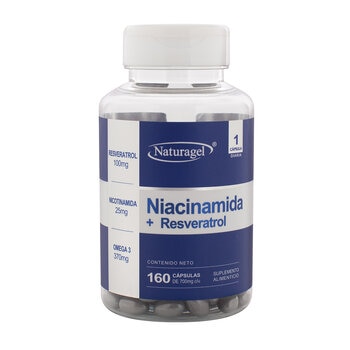 Naturagel Niacinamida + Resveratrol 160 cápsulas Naturagel Niacinamida + Resveratrol 160 cápsulas