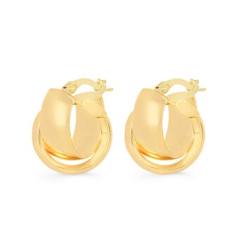 Arracadas Entrelazados, Oro Amarillo 14K Arracadas Entrelazados, Oro Amarillo 14K