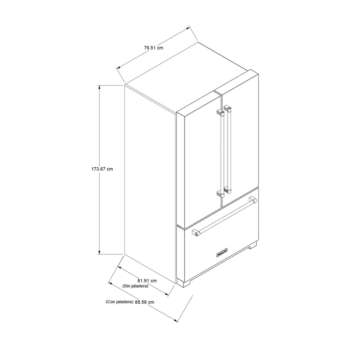 KitchenAid Refrigerador French Door 20´