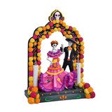 Pareja de Día de Muertos Bailando con Luces LED Pareja de Día de Muertos Bailando con Luces LED