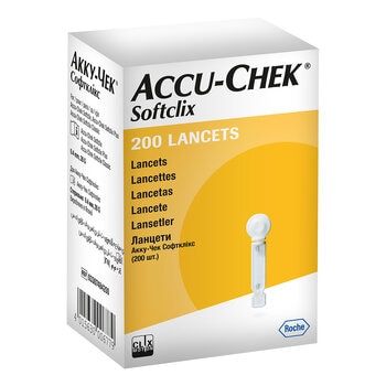 accu-chek softclix lancetas para puncionador 200 piezas