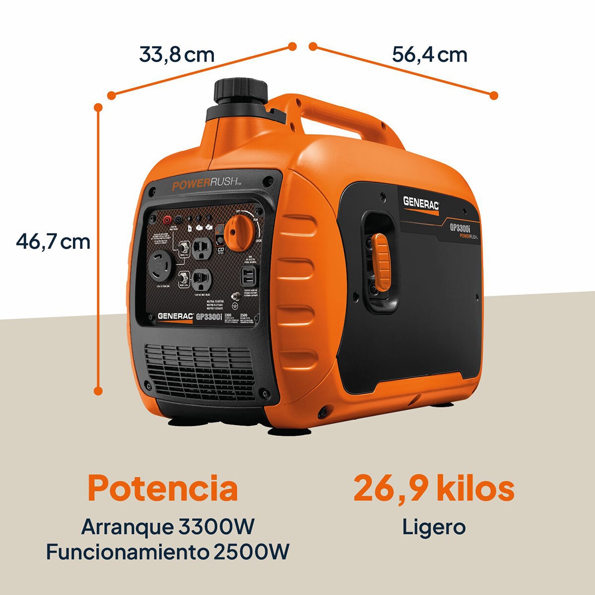 Generac, Generador Inverter GP3300i Generac, Generador Inverter GP3300i
