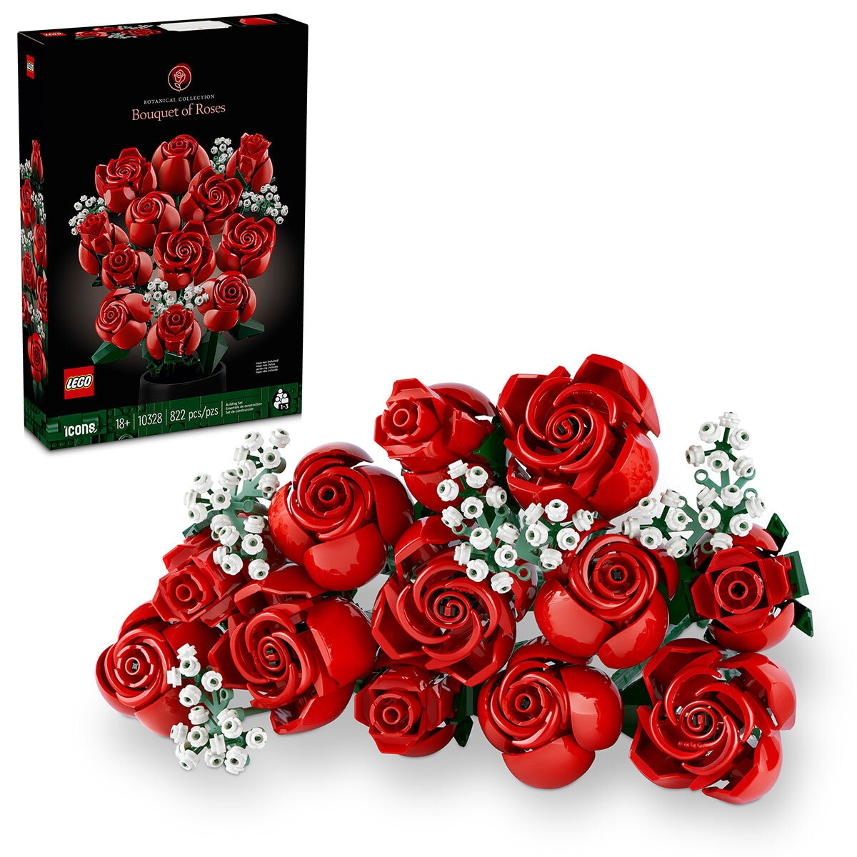 LEGO Ramo de 12 Rosas Rojas