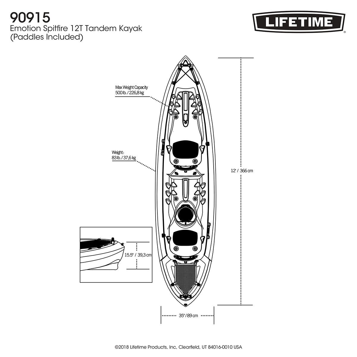 Lifetime Kayak Tandem Lifetime Kayak Tandem